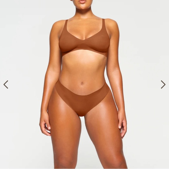 SKIMS Naked Plunge Bralette Bronze NWT - Picture 2 of 5